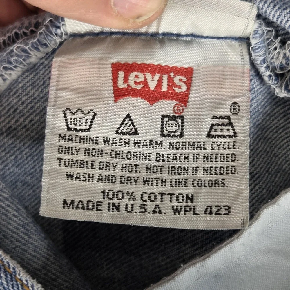 Vintage Levis 501 Jeans Womens Blue Regular Straight Button Fly Fits 30x34